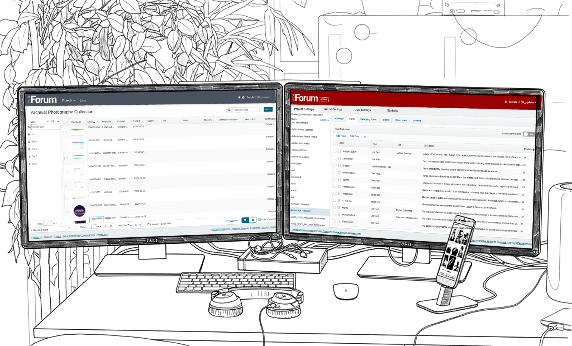 Application Merge interface drawing